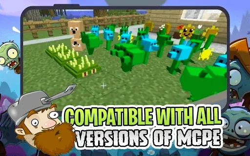 Скриншот 4 — Растения против Зомби Мод MCPE