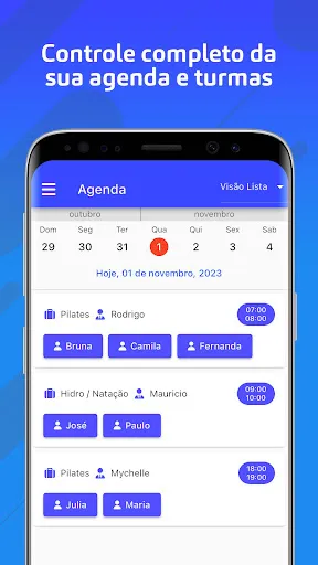 Скриншот 3 — MinhaAgenda Turmas Pilates
