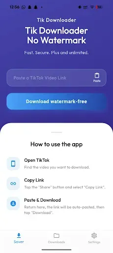Скриншот 2 — Tik Downloader: No Watermark