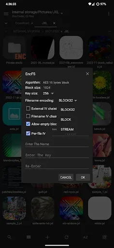 Скриншот 3 — MiX Encrypt (MiXplorer add-on)