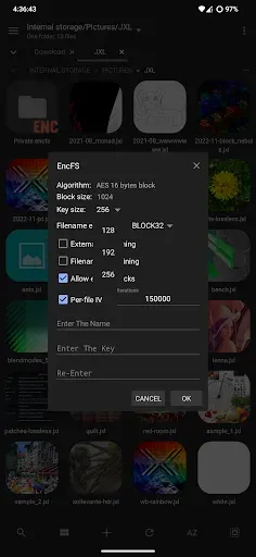 Скриншот 4 — MiX Encrypt (MiXplorer add-on)
