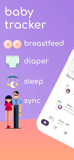 Скриншот 1 — Baby Tracker: Feeding & Sleep