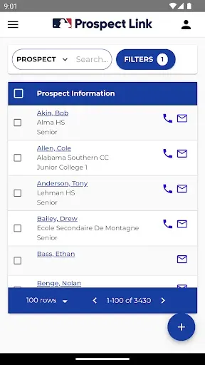 Скриншот 2 — MLB Draft Prospect Link