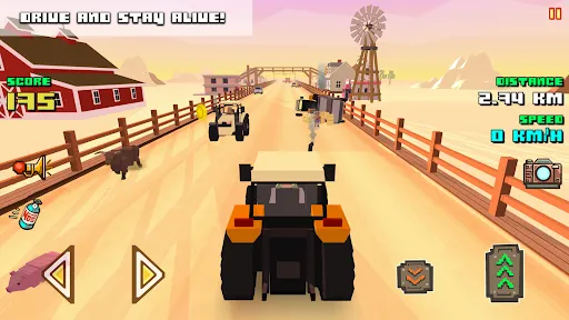 Скриншот 2 — Blocky Farm Racing & Simulator