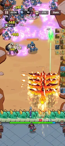 Скриншот 3 — Fluffy Backpack: Merge Defense