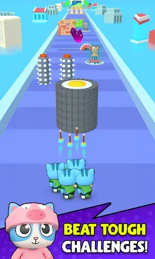 Скриншот 1 — Cat Runner 3D: Crowd Up