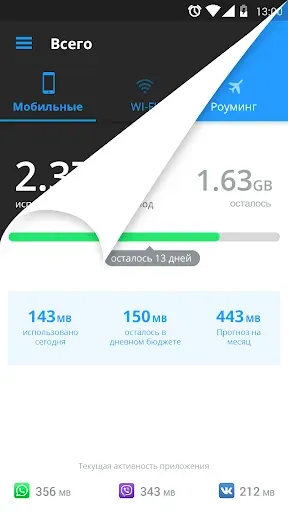 Скриншот 1 — My Data Manager Трекер Данных