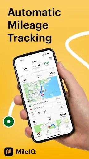 Скриншот 1 — Mileage Tracker & Log - MileIQ