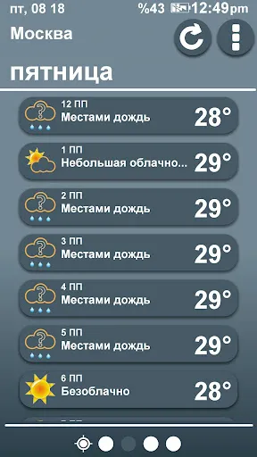 Скриншот 3 — Погода Голубое небо