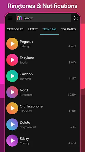 Скриншот 2 — Ringtones & Wallpapers - Mob24