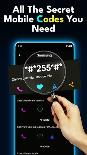 Скриншот 2 — Секретные коды Android