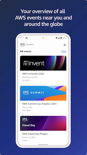Скриншот 1 — AWS Events