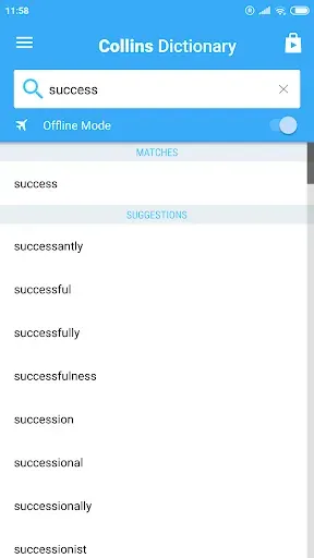 Скриншот 2 — Collins English Dictionary