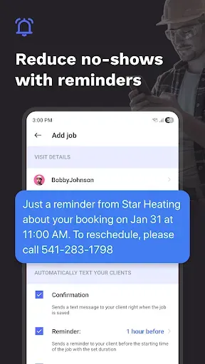 Скриншот 2 — FieldVibe: Job scheduling app