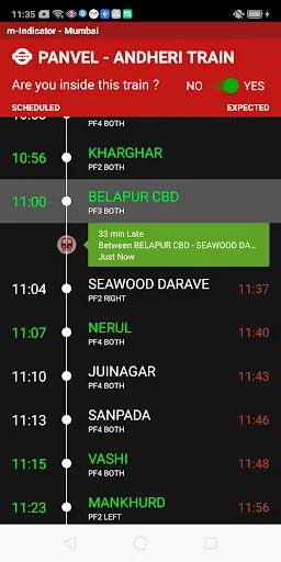 Скриншот 2 — m-Indicator: Mumbai Local