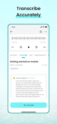 Скриншот 2 — TicNote: AI Recorder & Agent