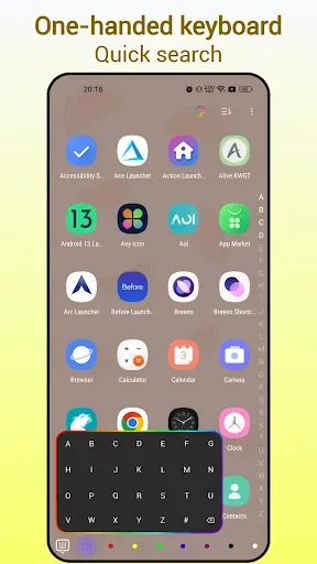 Скриншот 2 — Handy Launcher:Onehanded,Smart