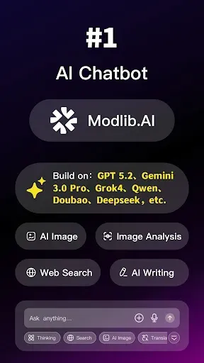 Скриншот 1 — Chatbot Assistant - Modlib.AI