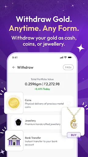 Скриншот 6 — Aura - India's Gold Saving App
