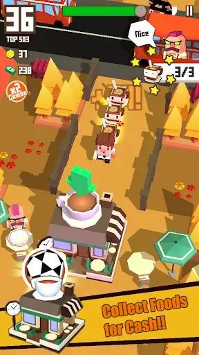 Скриншот 2 — Food Conga - съедобная змейка