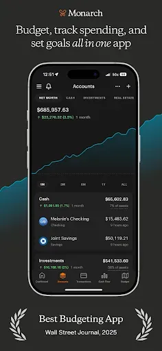 Скриншот 1 — Monarch: Budget & Track Money