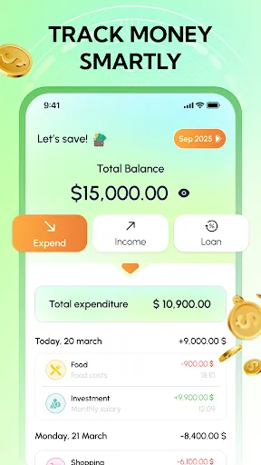 Скриншот 1 — Money Tracker - Budget Keeper