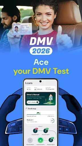 Скриншот 1 — DMV Permit Practice Test 2026