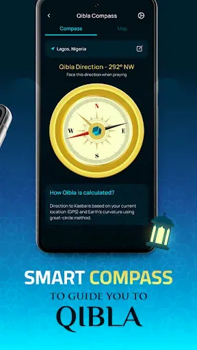 Скриншот 2 — Prayer Times & Qibla Compass