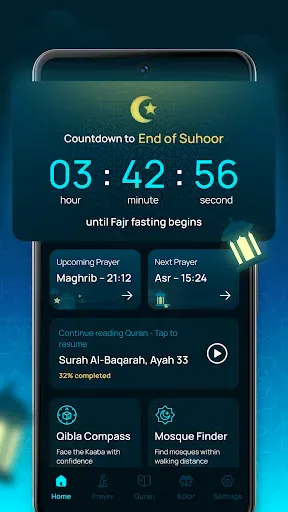 Скриншот 4 — Prayer Times & Qibla Compass