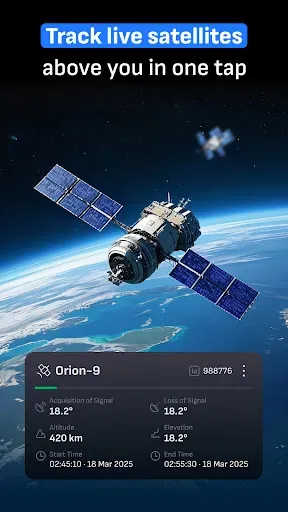 Скриншот 1 — Satellite Tracker ISS Live Map