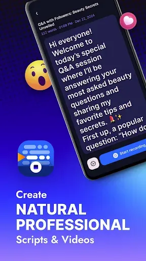 Скриншот 1 — Teleprompter Video Script Pro
