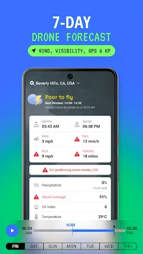 Скриншот 2 — Drone Forecast: Map & Weather