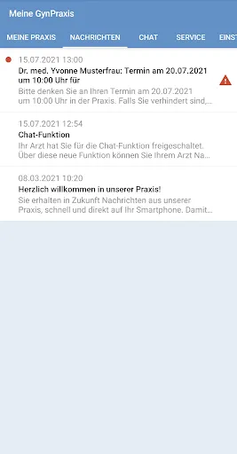 Скриншот 2 — PraxisApp - Meine GynPraxis
