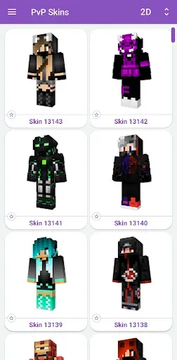 Скриншот 1 — PvP Skins for Minecraft PE