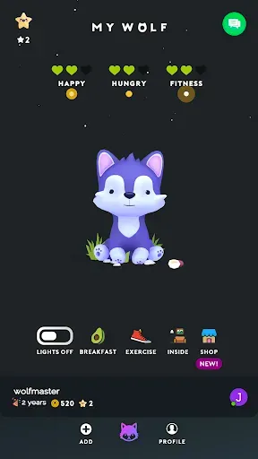 Скриншот 4 — My Wolf - Own a pet wolf