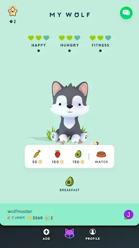 Скриншот 5 — My Wolf - Own a pet wolf