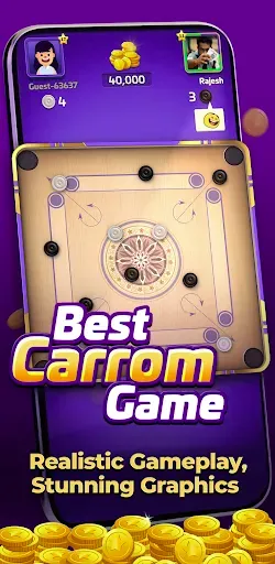 Скриншот 8 — Carrom Gold: Online Board Game