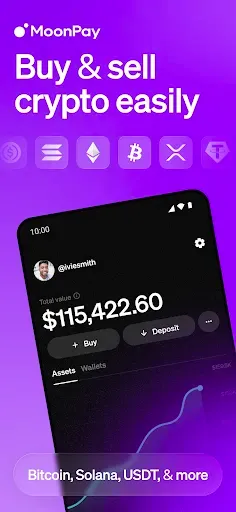 Скриншот 1 — MoonPay: Buy Crypto & Bitcoin