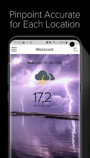 Скриншот 1 — Weather & Radar - Morecast