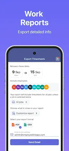 Скриншот 3 — Employee Link - Timesheets