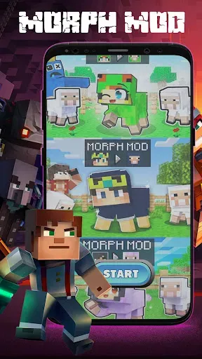 Скриншот 1 — Morph Mod Minecraft Skin MCPE