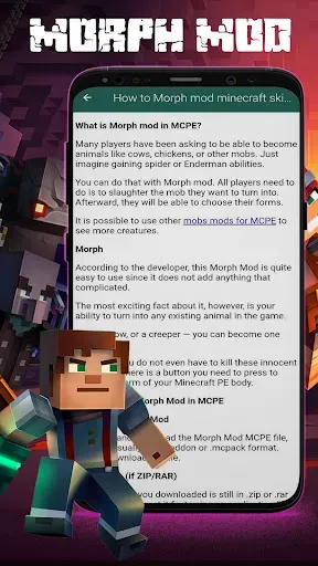 Скриншот 3 — Morph Mod Minecraft Skin MCPE