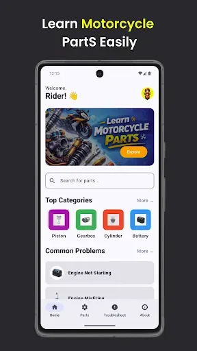 Скриншот 2 — Learn Motorcycle Parts