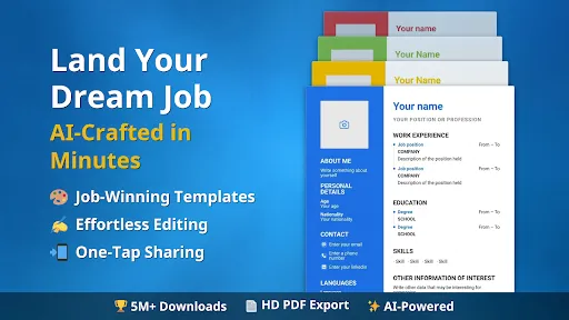 Скриншот 1 — Resume Builder & CV Maker