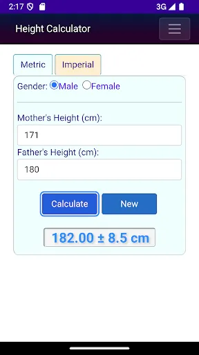 Скриншот 5 — Height Calculator