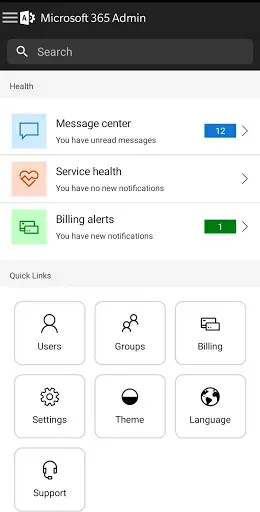 Скриншот 1 — Microsoft 365 Admin