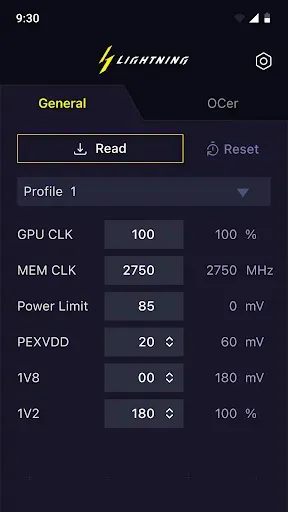 Скриншот 3 — MSI LIGHTNING OVERDRIVE