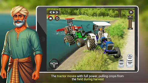 Скриншот 1 — Indian Tractor Driver Game 3D