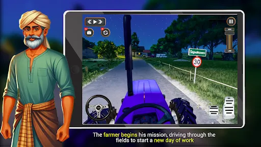 Скриншот 3 — Indian Tractor Driver Game 3D