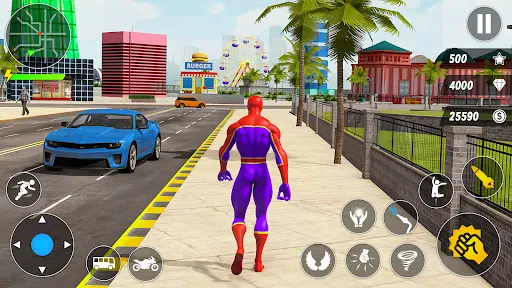 Скриншот 1 — Spider Robot Hero Car Games